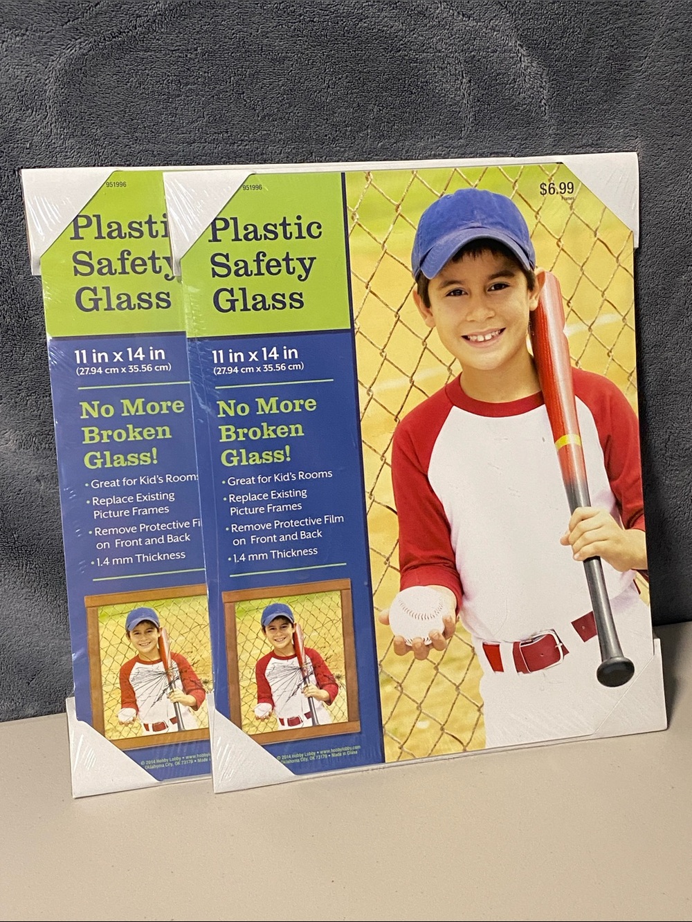 NWT Set of 2 11in x 14in. Plastic Safety Glass Replacements